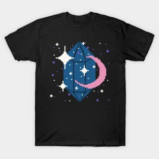 Cosmic magic pixel art starry sky T-Shirt